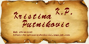 Kristina Putniković vizit kartica